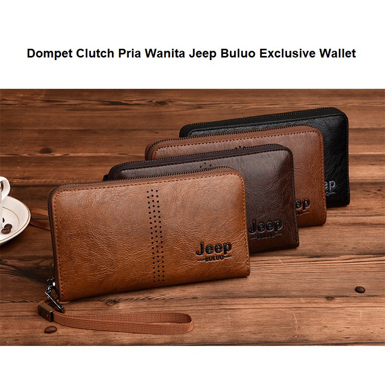 Dompet Kulit Clutch Pria Wanita Jeep Bul