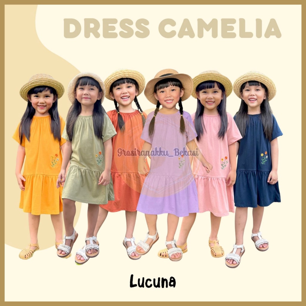 Dress Anak Camelia Lucuna Mix Warna Size 1-5 THN