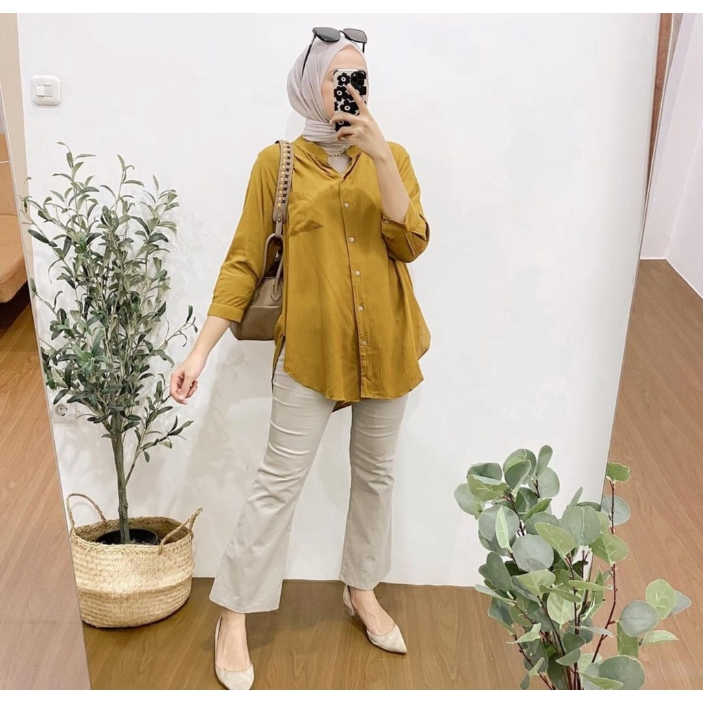 DAILY TOP BLOUSE // SHAKILA KEMEJA CRINCLE POCKET