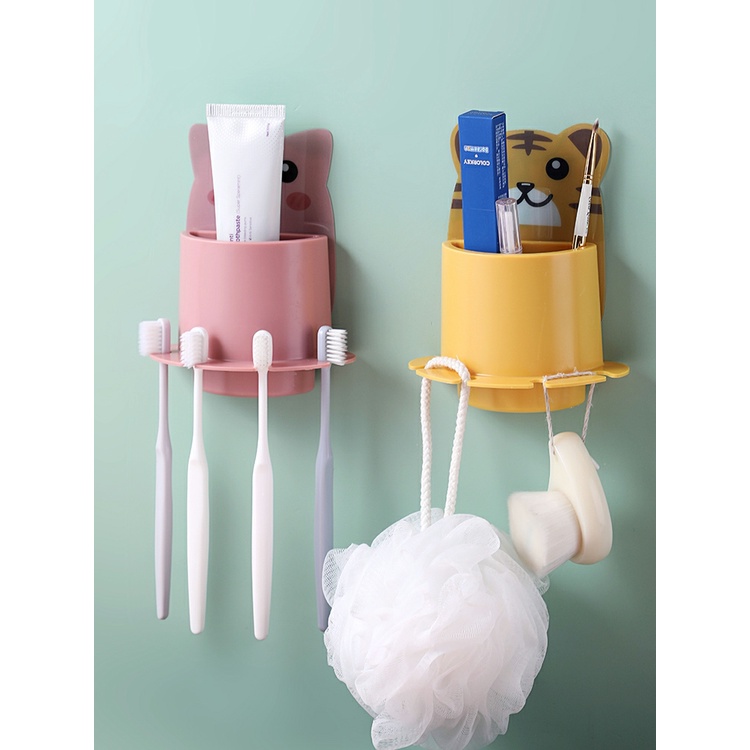 MurmerOfficial R400 Tempat Sikat Gigi odol Karakter Organizer Tempel Dinding Kosmetik Toilet The Little Things Holder