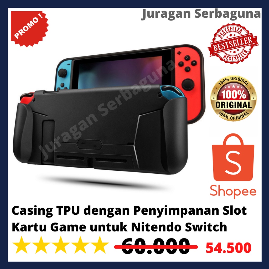 Casing TPU dengan Penyimpanan Slot Kartu Game untuk Nitendo Switch