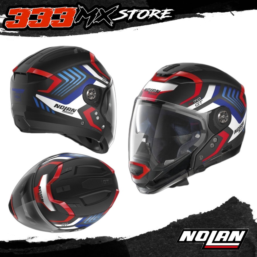 NOLAN N70.2 GT FLAT BLACK HELM FULL FACE NOLAN N702 GT FLAT ORIGINAL