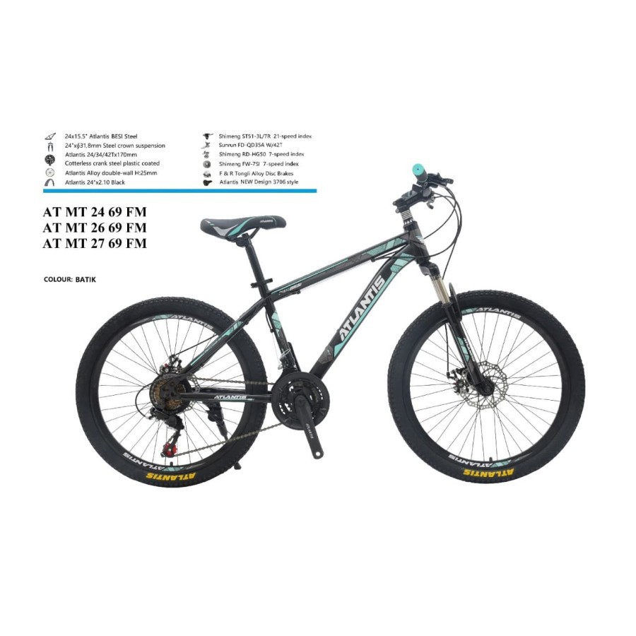 Sepeda Gunung MTB 26inch AT69 FM Atlantis