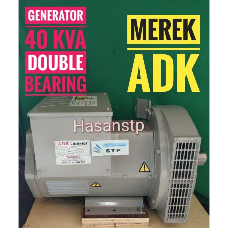 generator 40kva double bearing adk