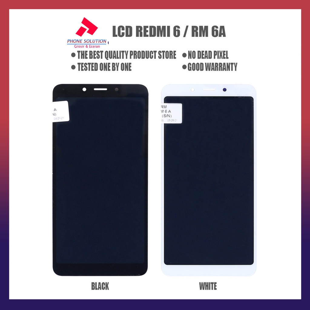 LCD Xiaomi Redmi 6 / LCD Xiaomi Redmi 6a Fullset Touchscreen // Supplier LCD Xiaomi Redmi - Garansi 1 Bulan