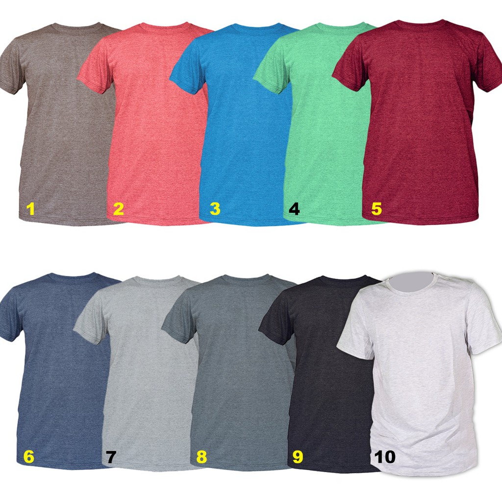 Muscle Fit Kaos Polos O-Neck Lengan Pendek Cotton - Warna