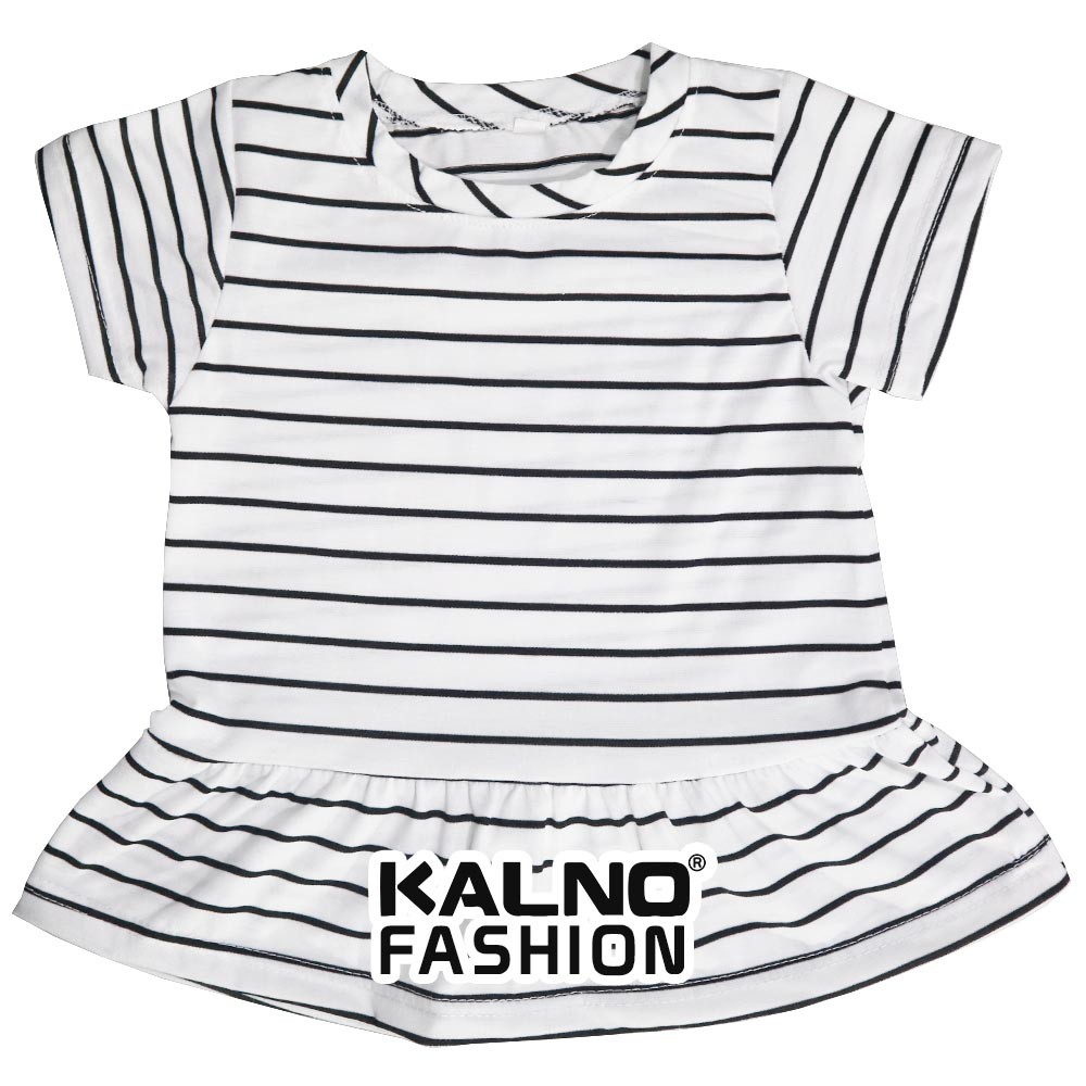 baju anak perempuan salur hitam putih ROK POLOS - Anak perempuan Umur 1 -  7 Tahun Ukuran S M L XL