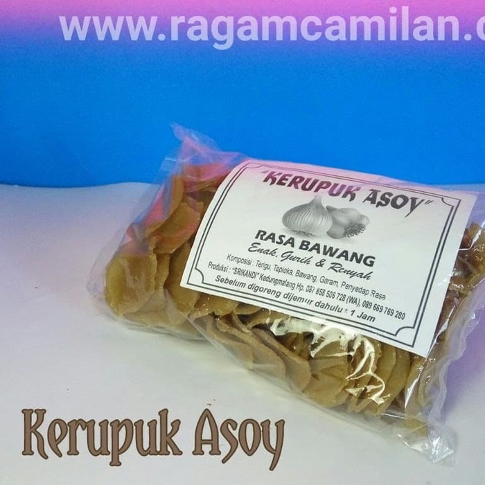 

Krupuk Asoy / Krupuk Rasa Bawang / Kerupuk Bawang / Camilan krupuk / Krupuk Mentah / Krecek