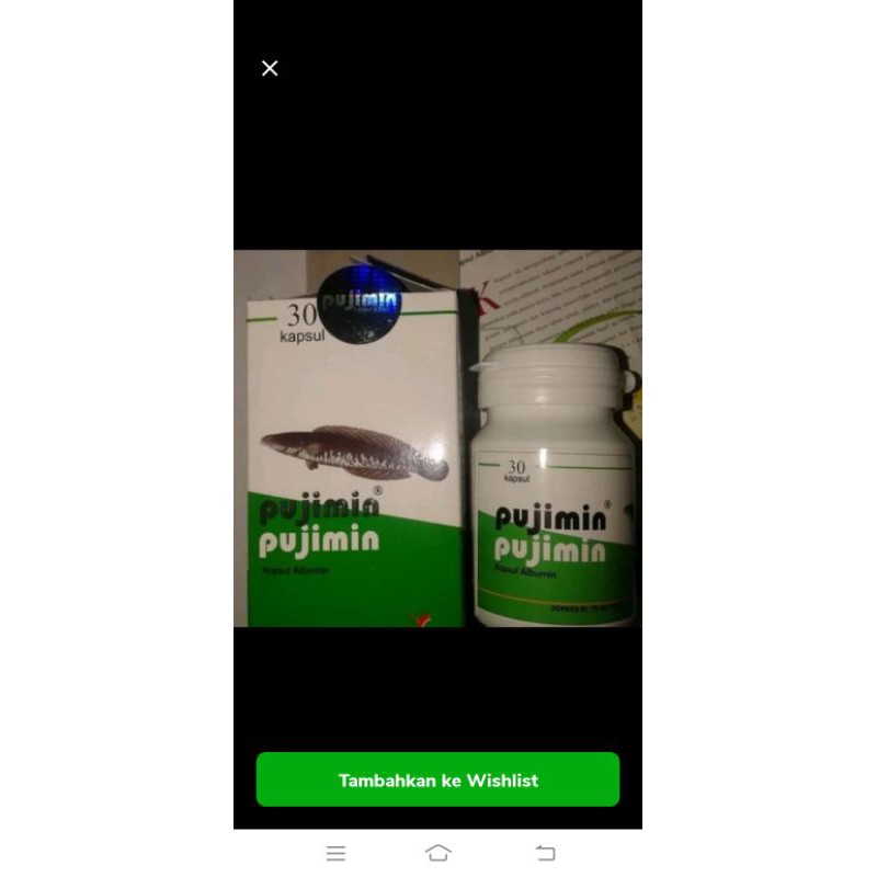 pujimin albumin ikan gabus/ albumin ikan kutuk