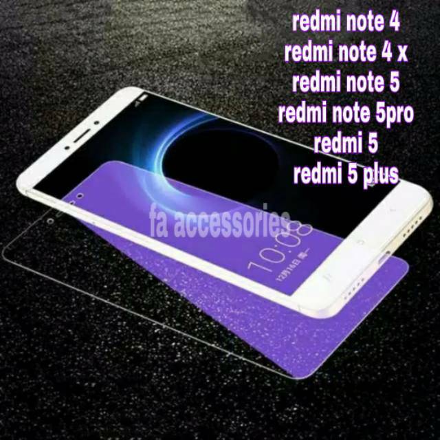 Tempered glass blue redmi note 4x 5 5pro pro 5plus plus antiradiasi blue light screen protector