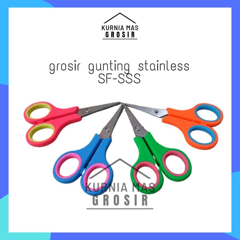 

12 PCS | Gunting Stainless Kecil Grosir SF-SSS Gunting Renteng