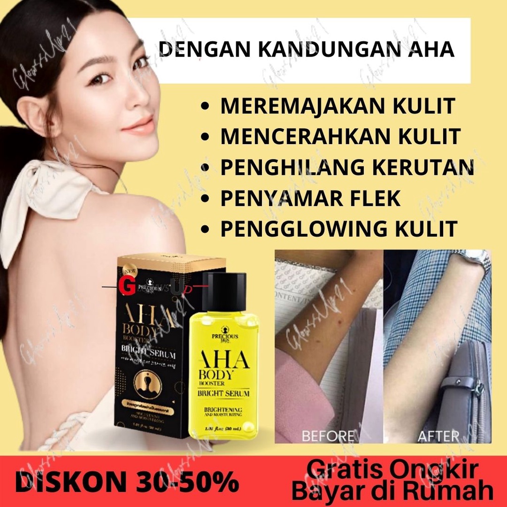 PEMUTIH BADAN PERMANEN BPOM AHA BODY BOOSTER BRIGHT SERUM 30ML - BODY SERUM AHA BODY BOOSTER PEMUTIH KULIT PERAWATAN TUBUH