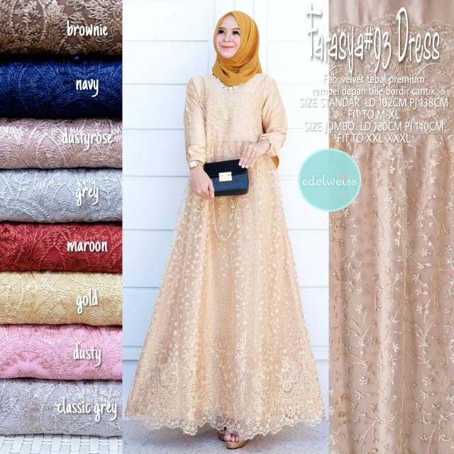 Farasya Dress #93 Tile Brukat Party Dress Big Size Jumbo xxxl Ld 130cm Gamis Brukat Jumbo Gamis Lebaran Terbaru Dress Muslimah Gaun Pesta Gamis Seragam Pernikahan Outfit Bridesmaid Gamis Broklat Jumbo Wanita xxxl Outfit Kondangan