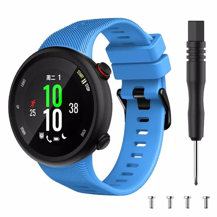Strap band tali jam garmin forerunner 45 sky blue