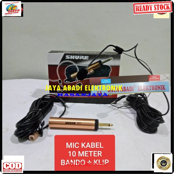 G61 Shure mic kabel headset jepit clip on kancing kerah baju condesor bando klip mik cable profesional pro vocal vokal karaoke mikrophone microphone audio sound system panggung dj studio sensitif aux YOUTUBER G61  BISA DIGUNAKAN SEGALA JENIS AUDIO  BISA J