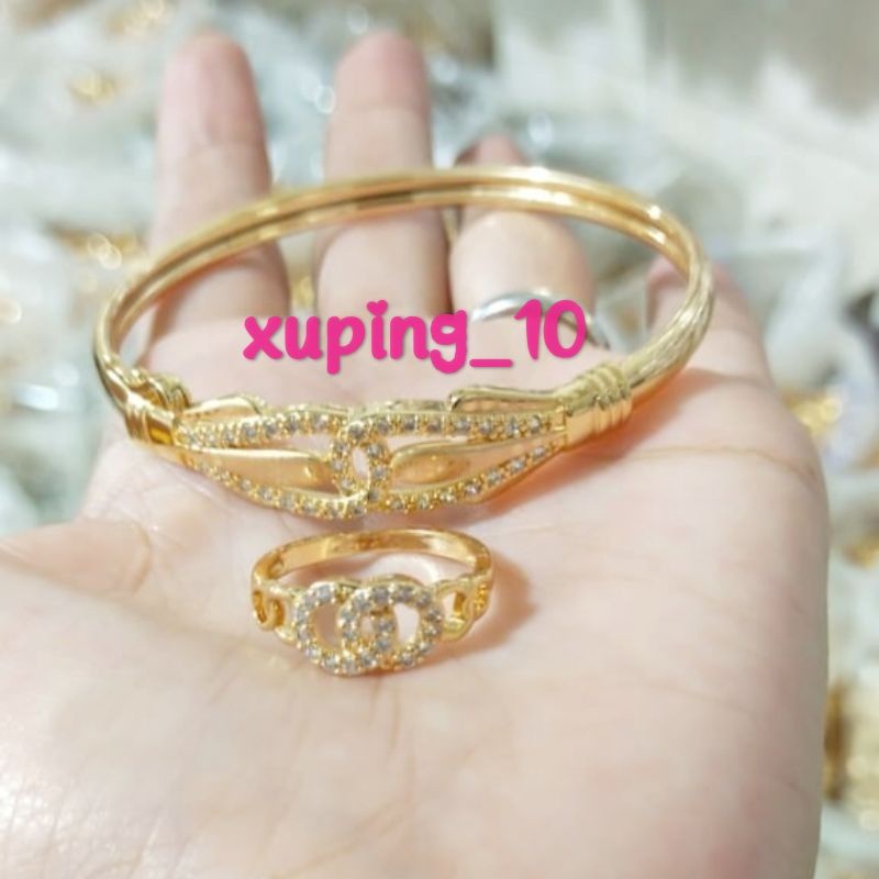 Gelang tangan xuping lapis emas wanita dewasa free cincin