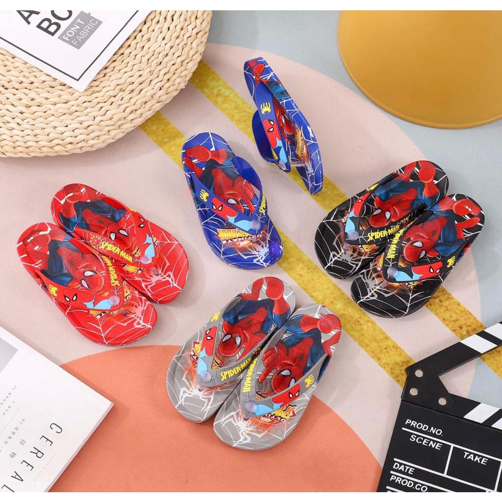 Sandal Jepit Anak Laki-laki Karakter Spiderman MC Winola Collection 3055-N4