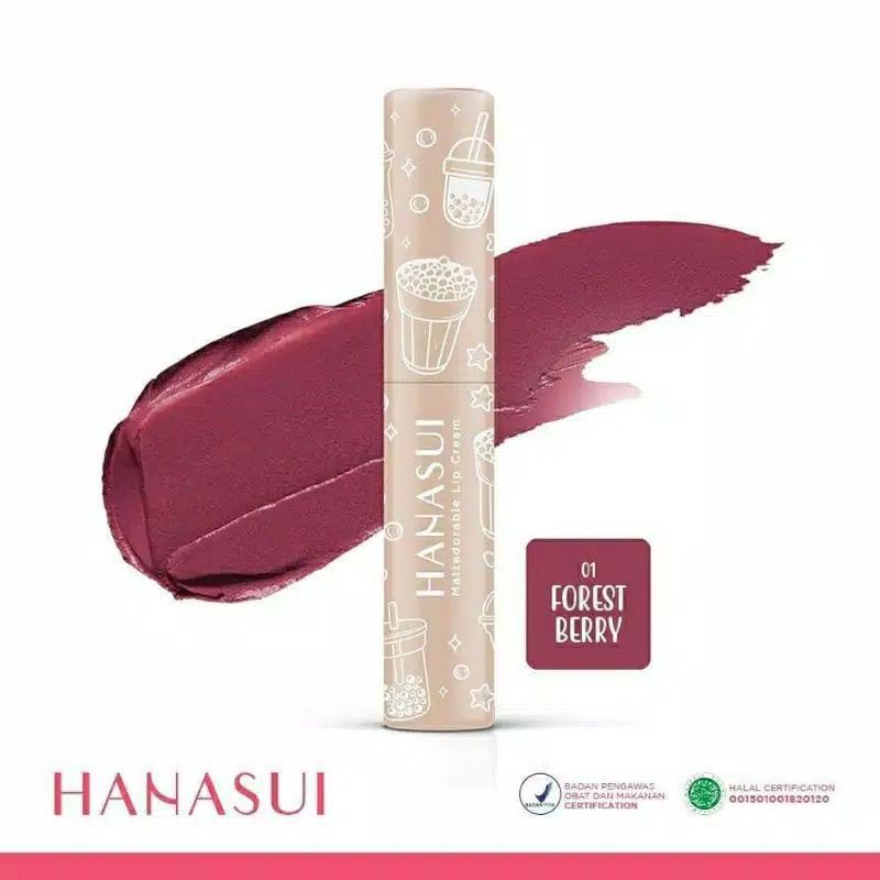 HANASUI Mattedorable Lipcream &amp; Boba edition / Lipcream Hanasui ✅ BPOM