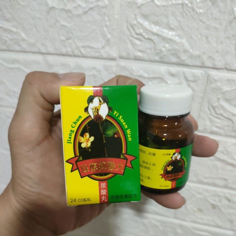 Jiang Chun yi suan wan obat asam urat cap BUNGA