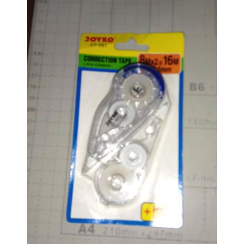 

Correction tape joyko ct-561+refill /isi ulang,16M