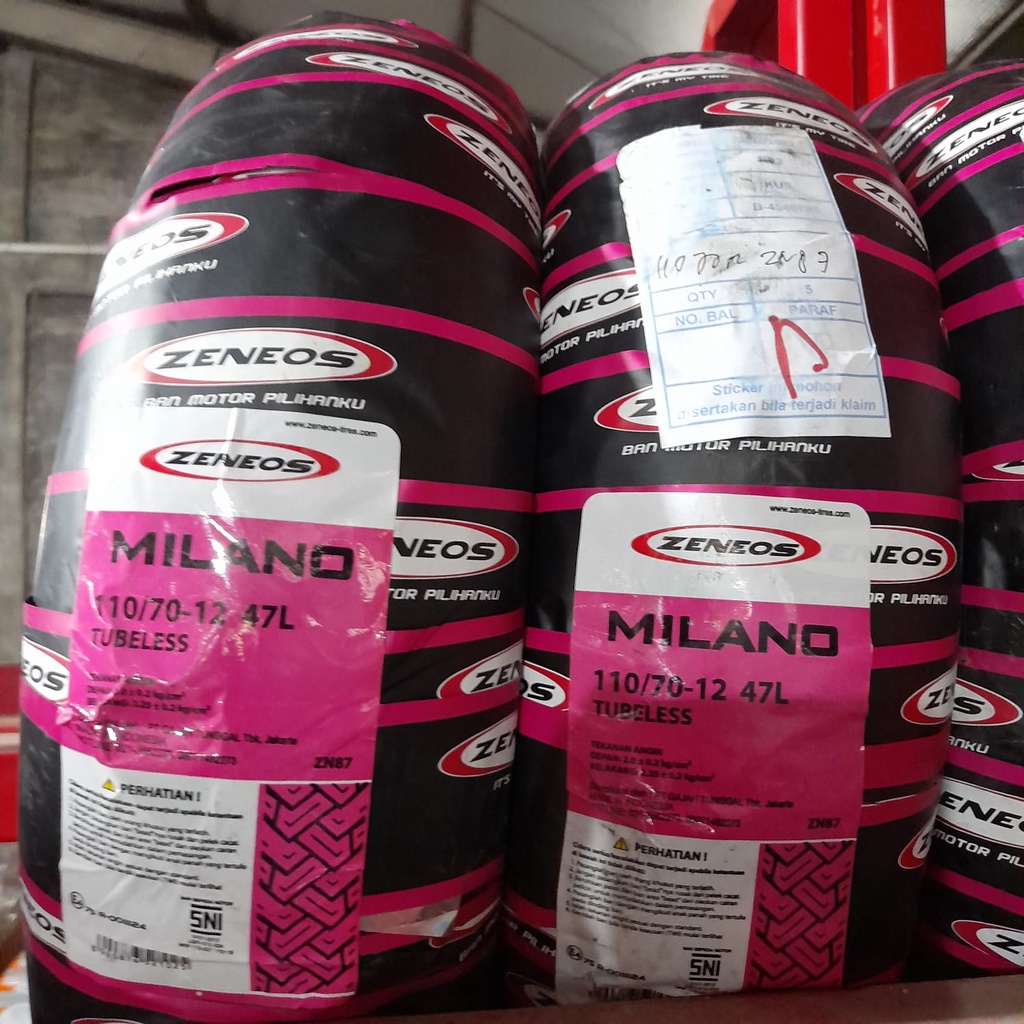 Ban motor Vespa Zeneos Milano 110 70 12 Tubeless