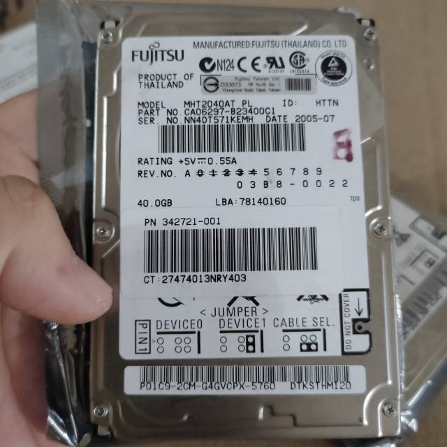 Harddisk / HDD 2'5 IDE 40Gb (Heidelberg)