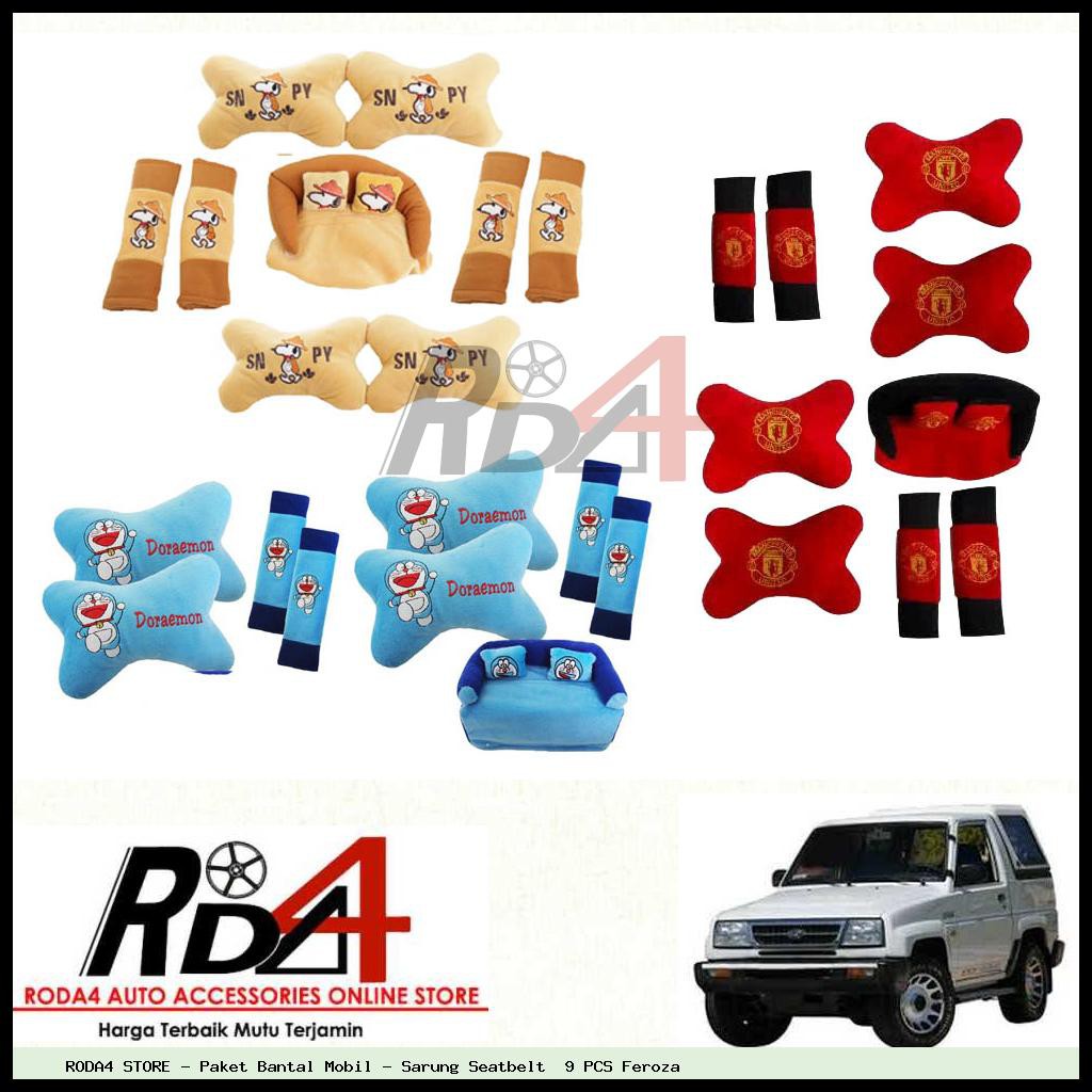 Paket Bantal Mobil - Sarung Seatbelt  9 PCS Feroza