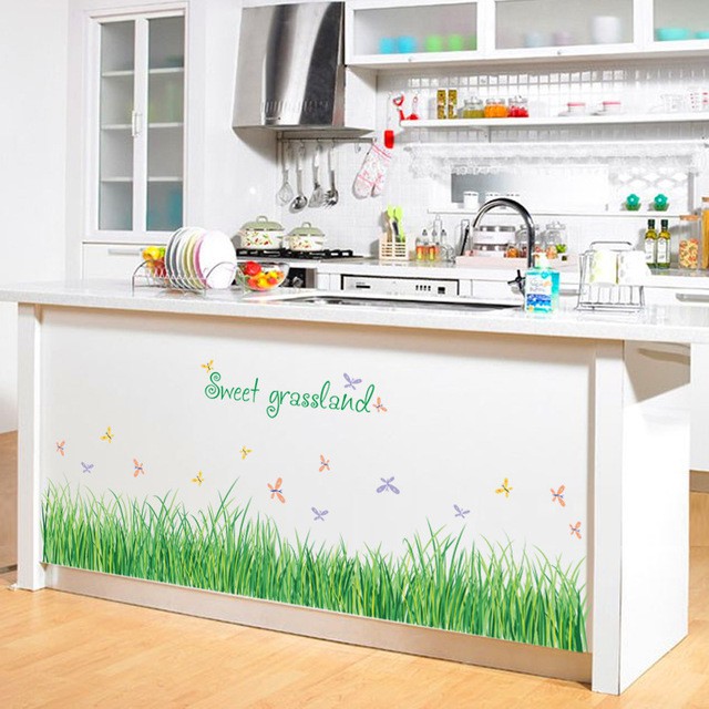 RELIZA WALL STICKER RUMPUT HIJAU GREEN GRASS GARDEN STIKER DINDING SK7090