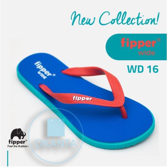 Sandal Fipper Wide - Blue Green Red [WD 16] - ORIGINAL