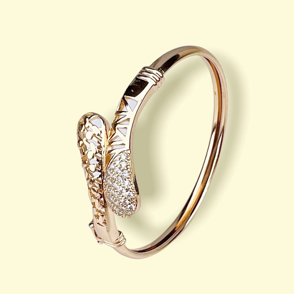 [Fashion Wanita]COD✅ Gelang Titanium Wanita Anti Karat Hadiah Berkualitas Tinggi Kristal Kepala Bulat Mewah Gaya Indah    Acc067