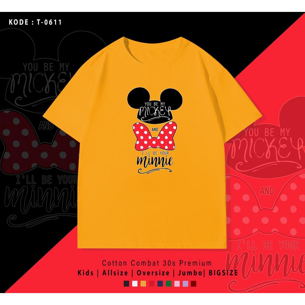 KAOS KARAKTER MINNIE MOUSE LUCU / KAOS WANITA LUCU / KAOS OVER SIZE / KAOS SANTAI / UK M-XL / KAOS LENGAN PENDEK