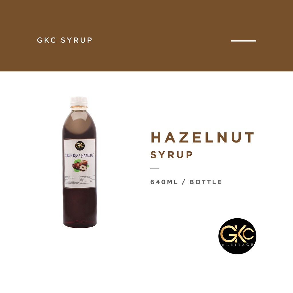 Sirup Hazelnut/ Hazelnut Syrup Minuman GKC Heritage 640 ml (Import Quality)