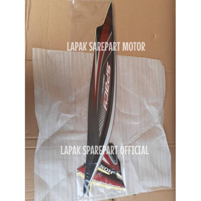 Striping lis cover bodi Honda spacy 2012 Hitam merah