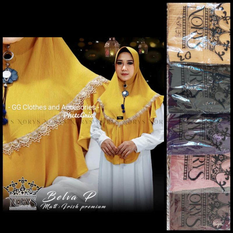 hijab premium by embun bergo plisket renda prada