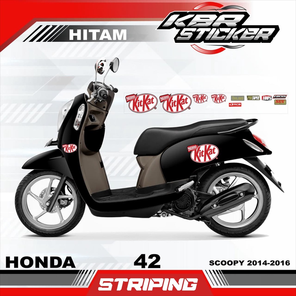 SCOOPY 2014-2016 stiker motor striping SCOOPY 2014-2016 motor honda motor sticker variasi Racing 42