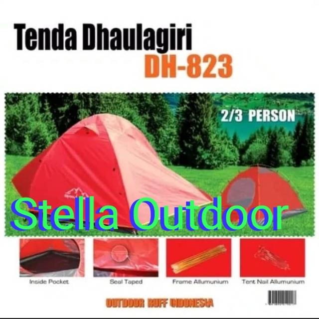 Tenda Dhaulagiri Dome 2/3Person Dh 823 Original