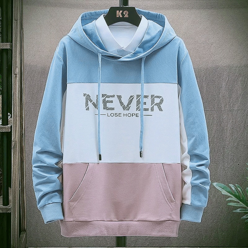 Never Lose Hope Hoodie Pria Tebal Bahan Fleece