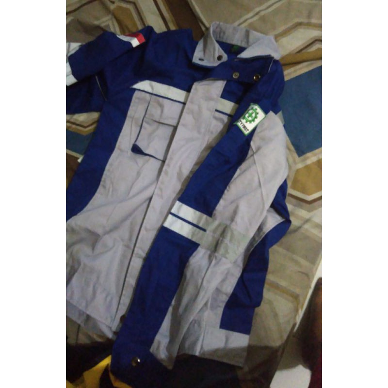 SERAGAM SAFETY SEMI JAKET BIRU ABU PREMIUM