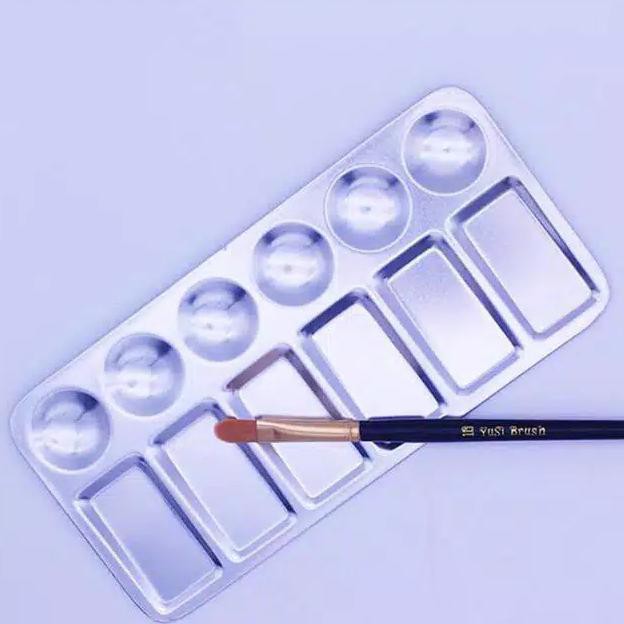 

Produk Unggulan] Palet Lukis Persegi Cat Air Minyak Paint Mixing Palette