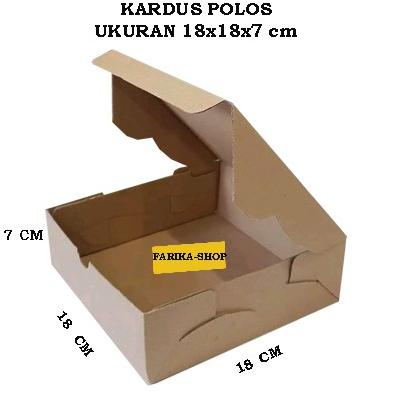 

>*>*>*>*] Kardus ukuran 18x18x7 cm / Karton Polos isi 25 Pcs / Paper Lunch Box