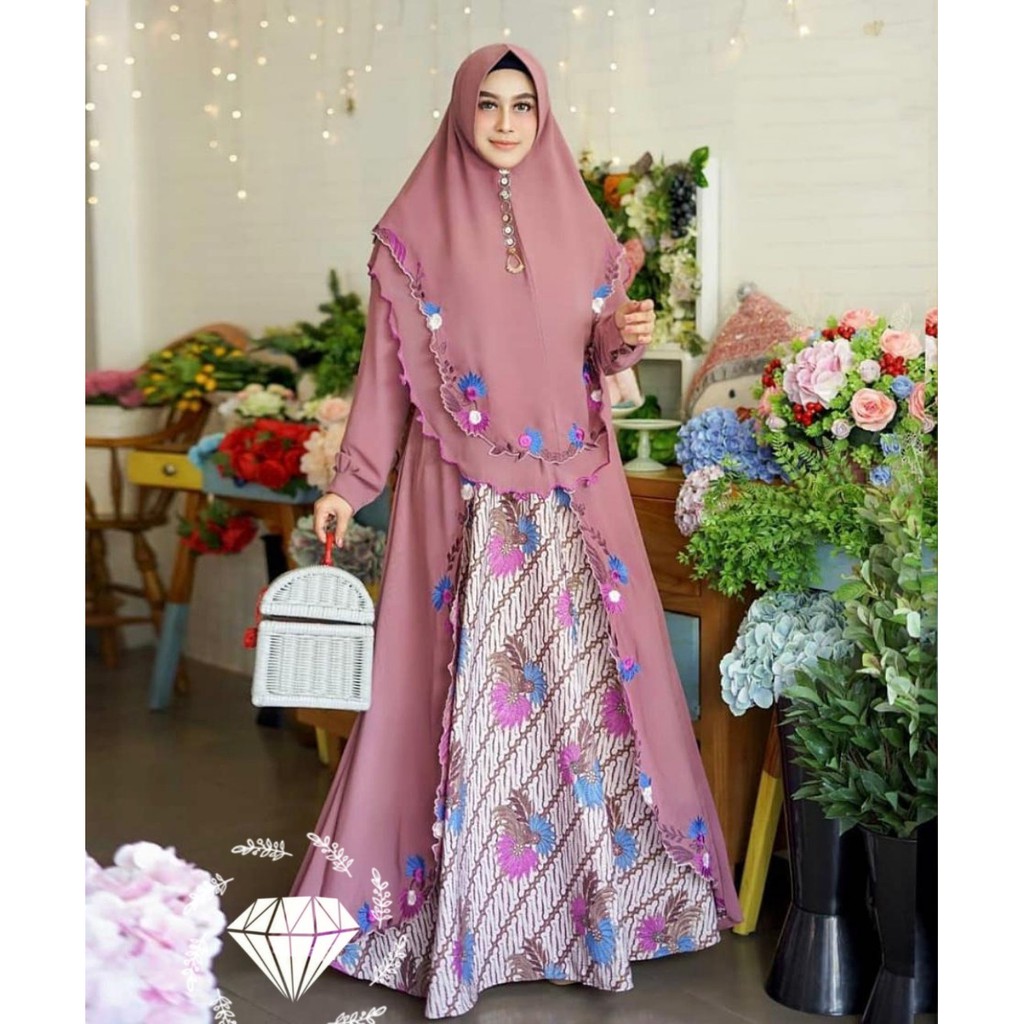 SYARI ANGGUN BATIK PREMIUM LD110cm / BUSANA GAMIS WANITA MUSLIM