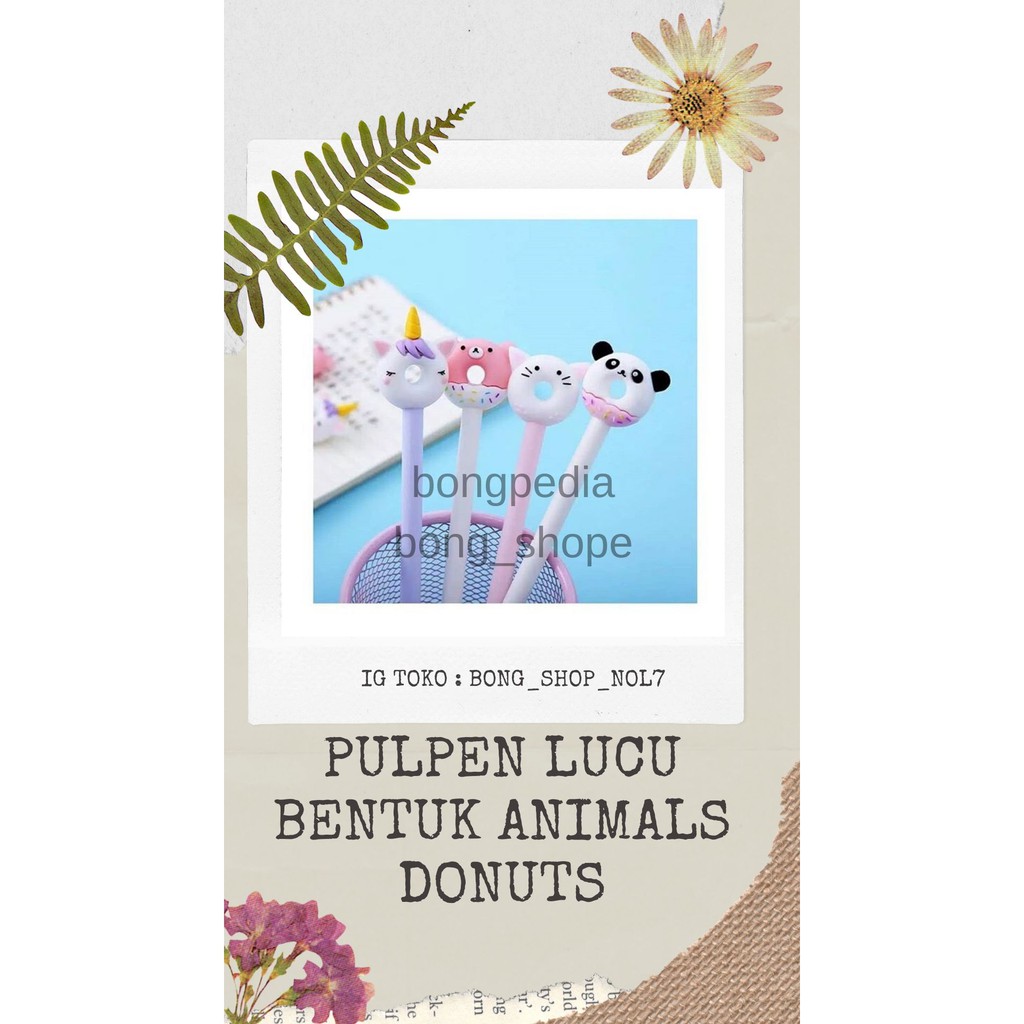 

Pulpen Lucu Karakter Animals Donuts|Pen Animals Dunots|Pena Unik Karakter Animals Donuts