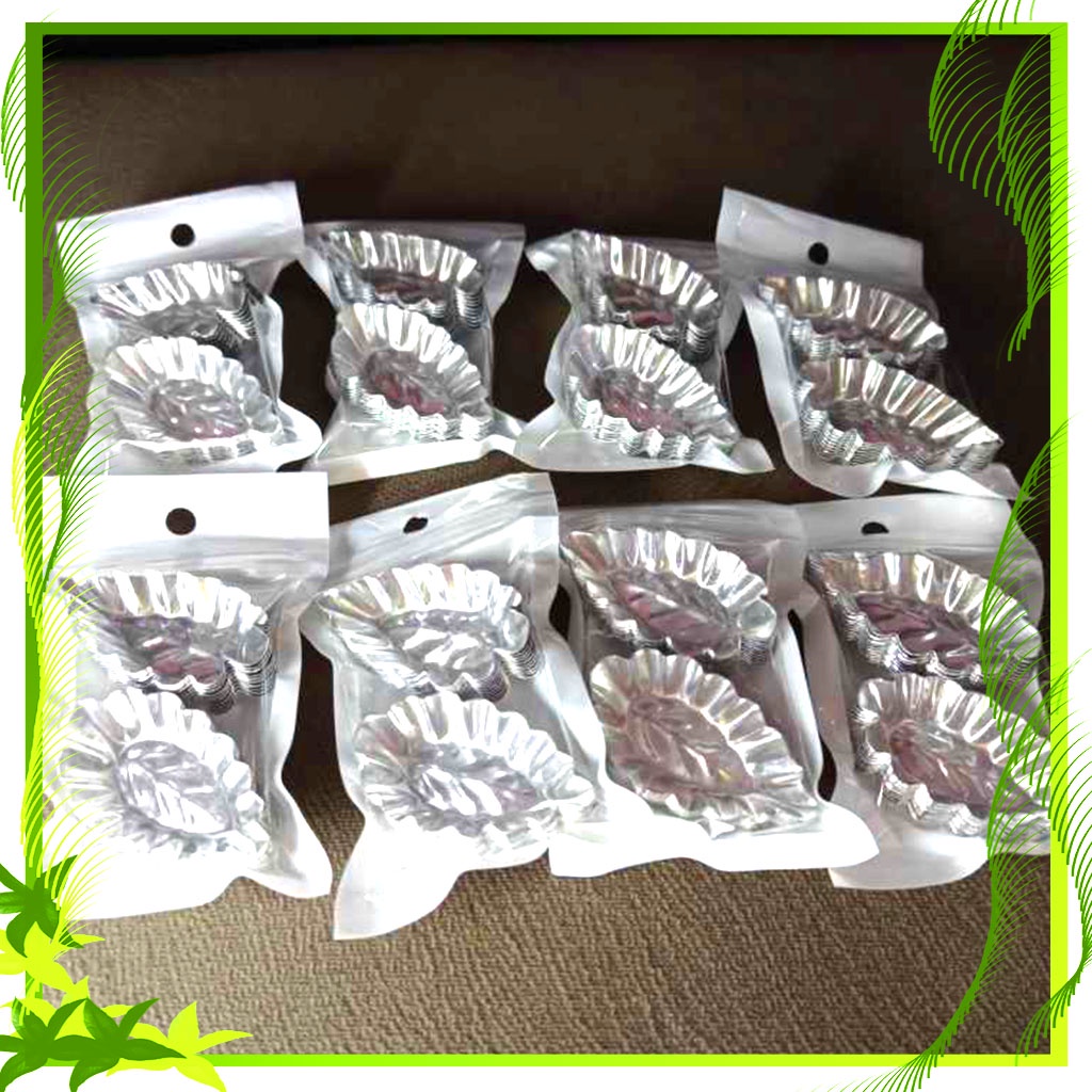 Cetakan Kue Nastar Motif Daun Aluminium Isi 20 Pcs / Cetakan Nastar Motif Daun Bahan Tebal Dan Anti Karat