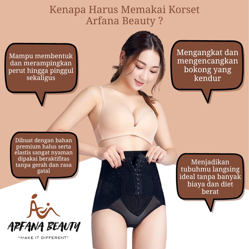 Korset Celana Pelangsing Corset Celana Dalam Wanita Model Highwaist Perut Buncit Korset Celana Kancing Slimming Pembakar Lemak Sauna Munafie Original Termurah Bergaransi