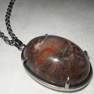 liontin batu akik pancawarna Garut natural original