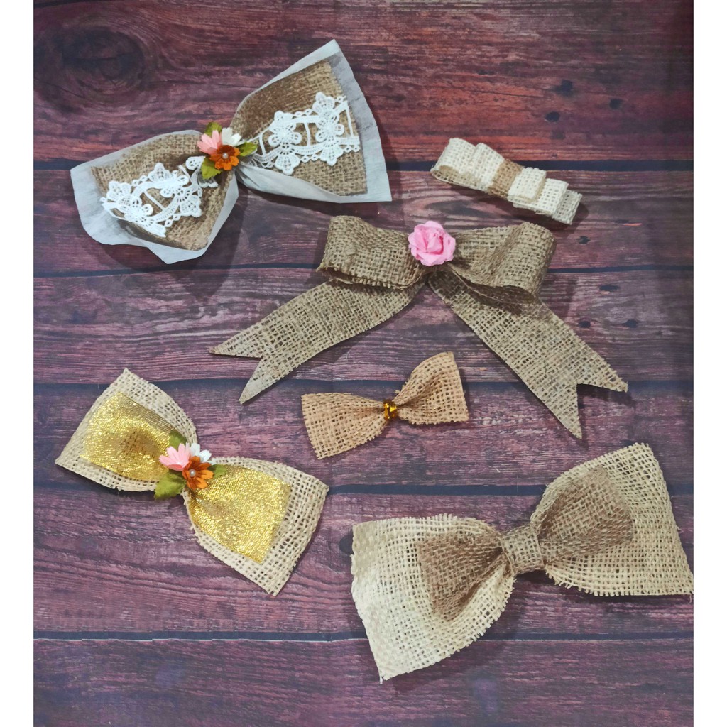 

Aneka Aplikasi Pita Goni Kaku Renda Siap Pakai Stiff Lacy Burlap Bowtie