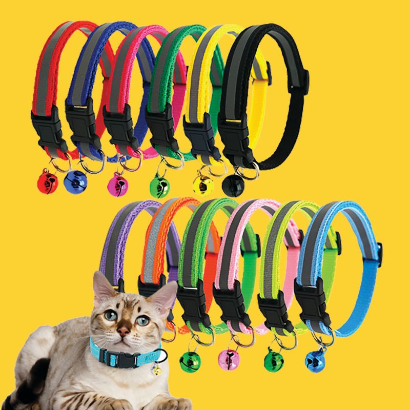 KALUNG REFLEKTIF KUCING - Kalung Kucing Aksesoris Fashion Kucing Kalung Glow In the Dark Kucing