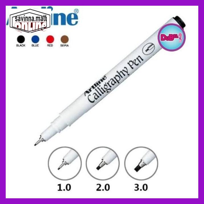 

U0Uo879- Pulpen Kaligrafi Artline / Calligraphy Pen Black Ek-241, Ek-242,Ek-243 - 2.0 Y7Ry688-