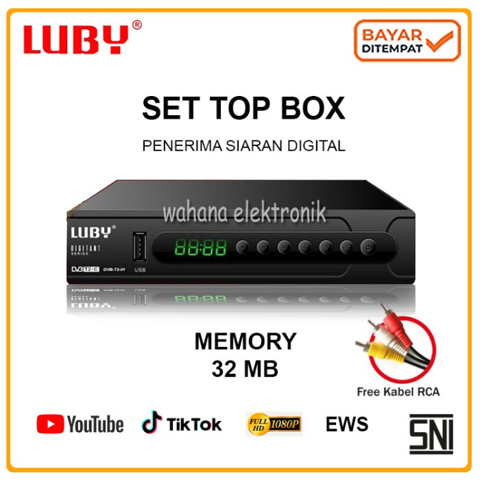 Set Top Box Luby DVB T2 01 TV Siaran Digital Receiver STB BISA Youtube