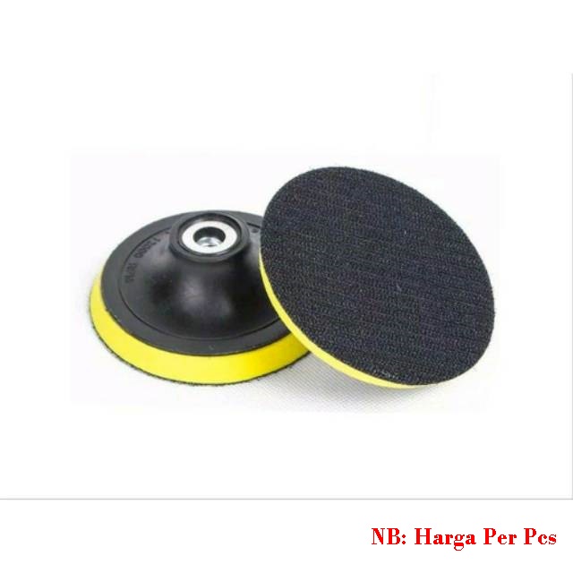 Tatakan Amplas Bulat 4Inch - Backing Pad Polisher Buffing Velcro Sanding